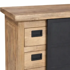 Buffet industriel moderne à portes coulissantes 200 cm CEYLAN