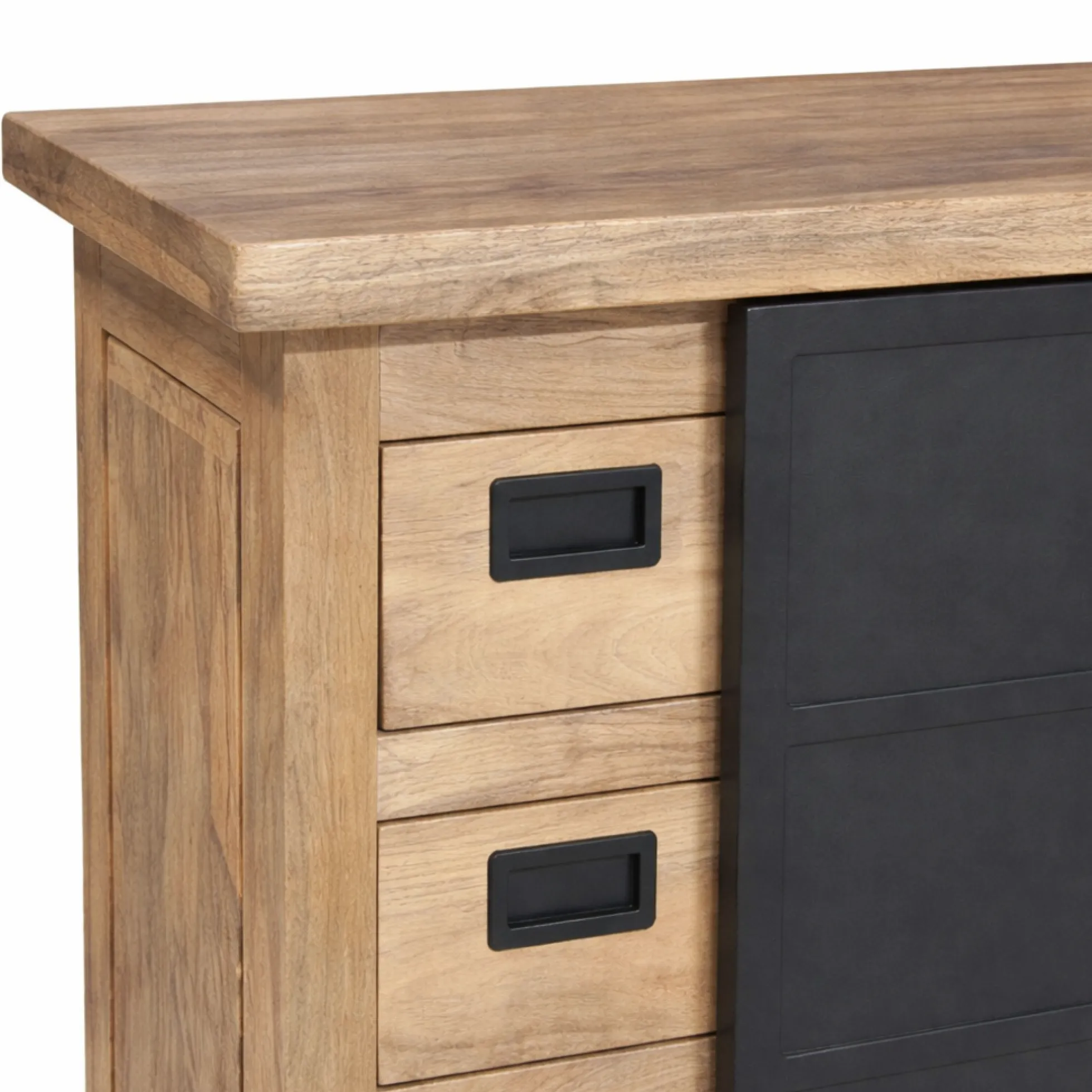 Buffet industriel moderne à portes coulissantes 200 cm CEYLAN