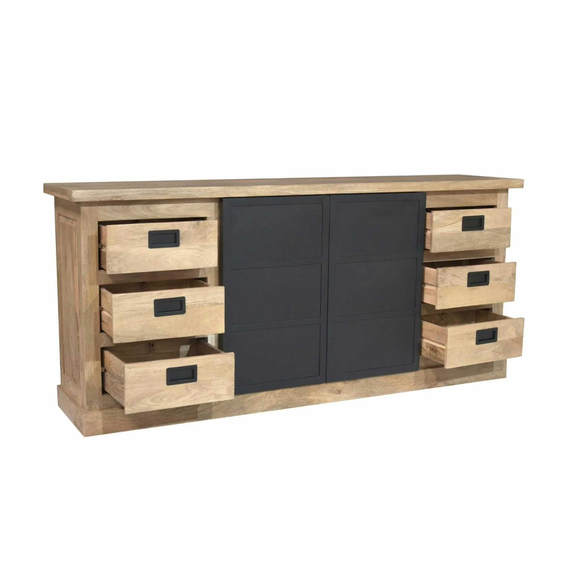 Buffet industriel moderne à portes coulissantes 200 cm CEYLAN