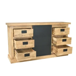 Buffet industriel moderne à porte coulissante 160 cm CEYLAN