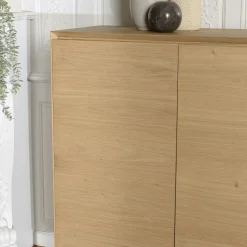 Buffet moderne 4 portes bois couleur naturelle MAYENCE