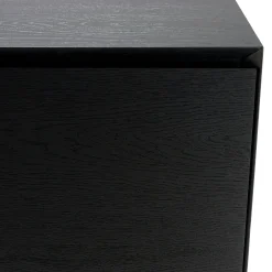 Buffet moderne 4 portes bois couleur noire MAYENCE