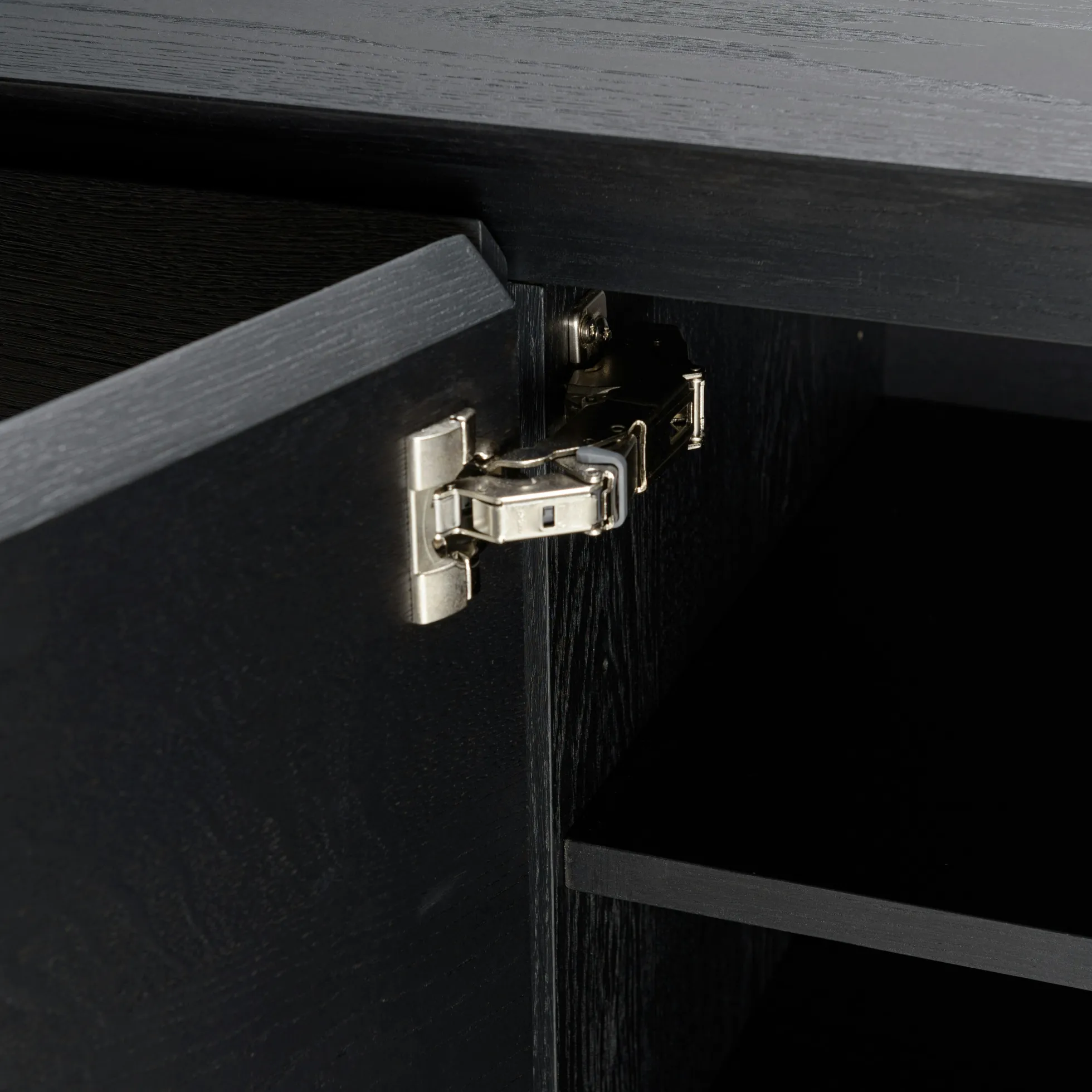 Buffet moderne 4 portes bois couleur noire MAYENCE