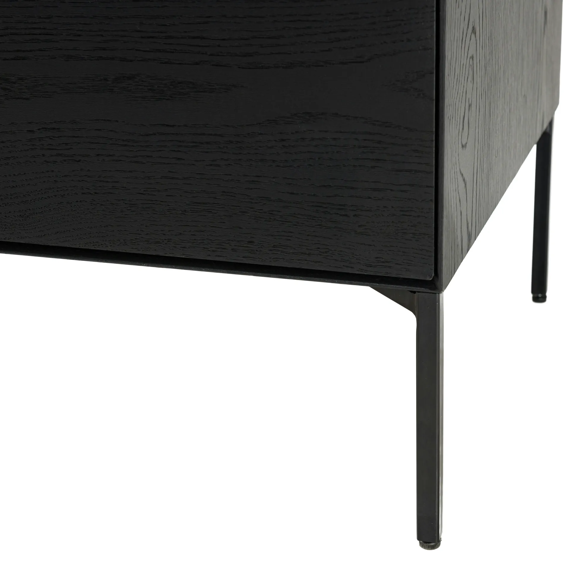 Buffet moderne 4 portes bois couleur noire MAYENCE