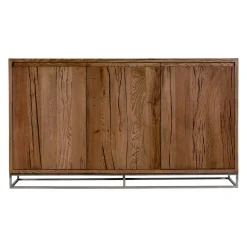Buffet moderne 3 portes chêne acier RIVERSIDE