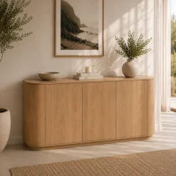 Buffet moderne 3 portes en chêne clair LOREN