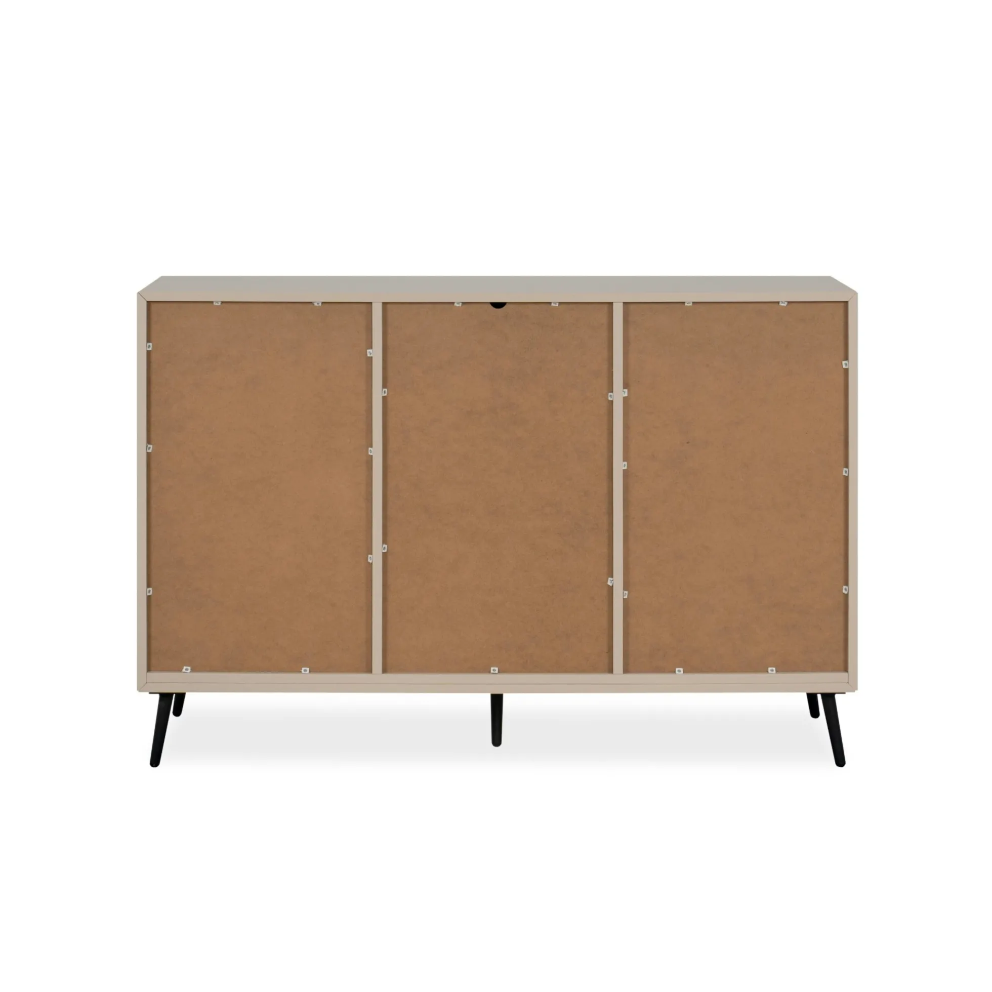 Buffet moderne taupe 2 portes 3 tiroirs AVIO