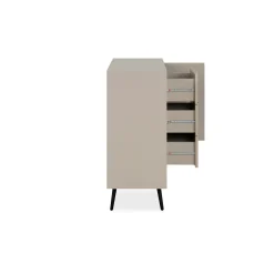 Buffet moderne taupe 2 portes 3 tiroirs AVIO