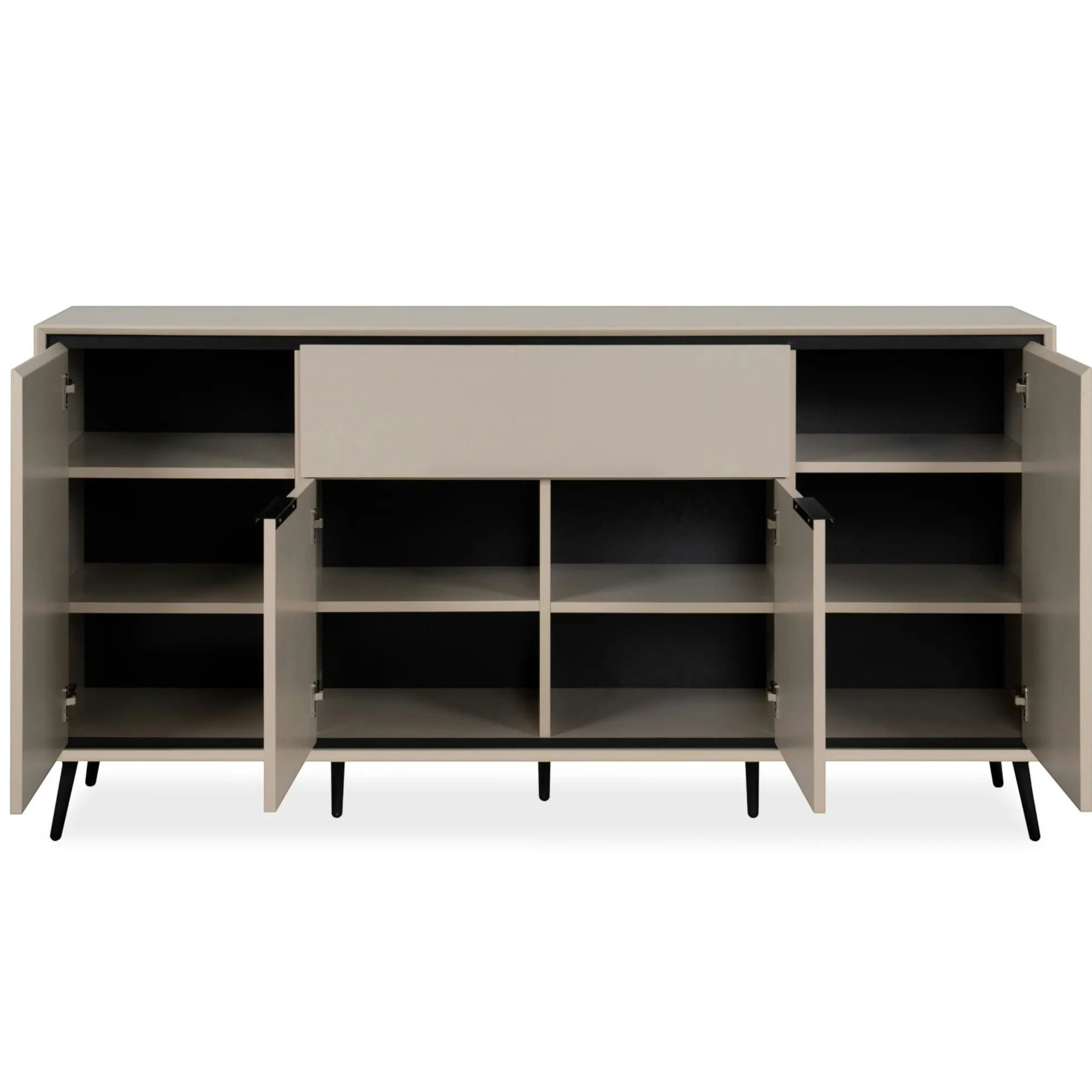 Buffet moderne taupe 4 portes 1 tiroir AVIO