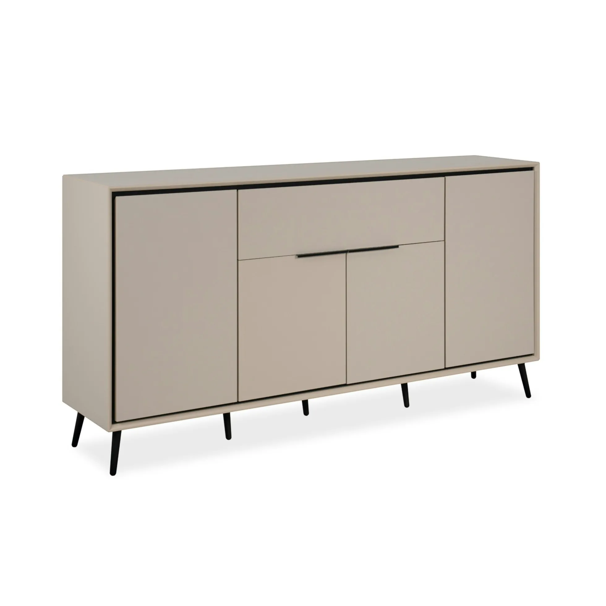 Buffet moderne taupe 4 portes 1 tiroir AVIO