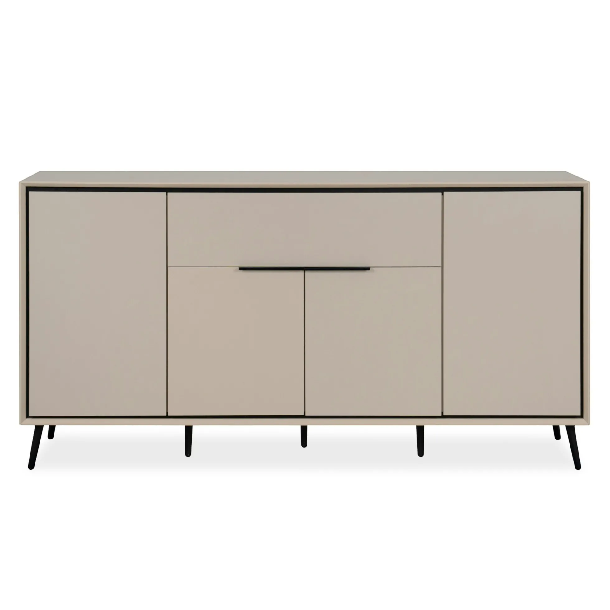 Buffet moderne taupe 4 portes 1 tiroir AVIO