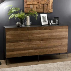 Buffet moderne teck recyclé 3 portes PANAMA