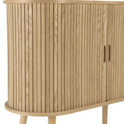 Buffet ovale en bois couleur naturelle CASTILLE