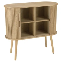 Buffet ovale en bois couleur naturelle CASTILLE