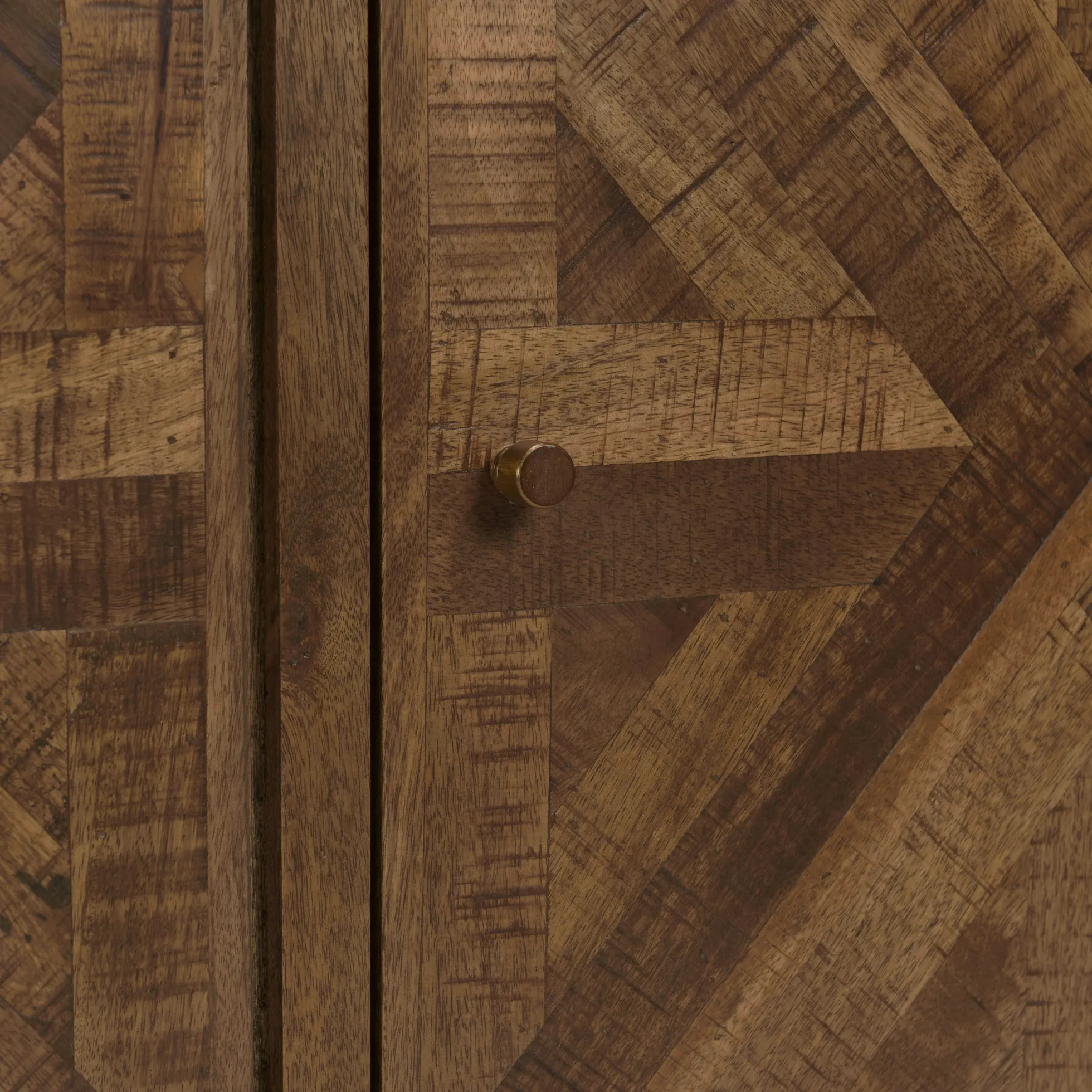 Buffet 3 portes bois recyclé marqueterie KORKAI