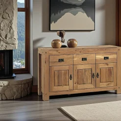 Buffet 3 portes chêne massif 150cm FJORD