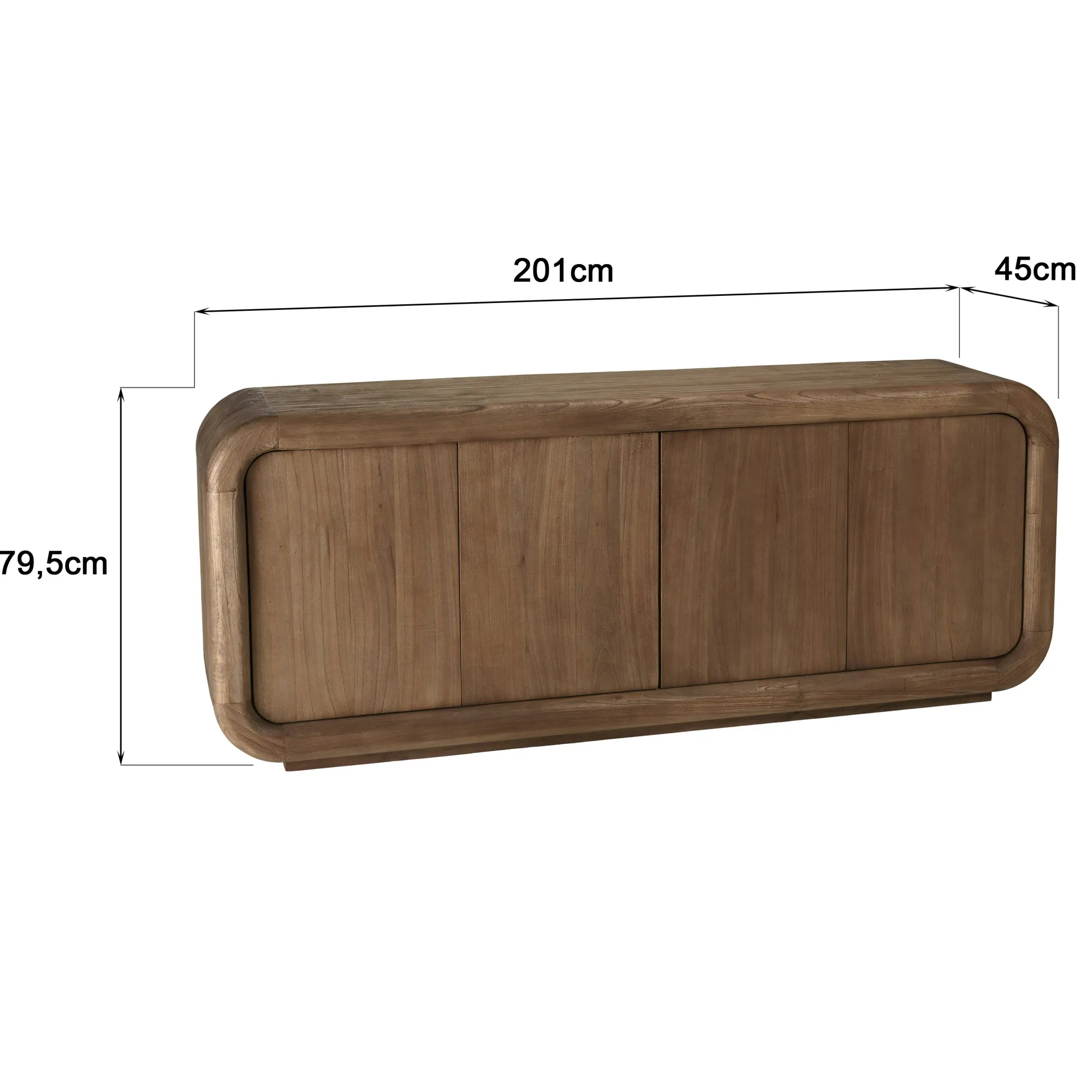 Buffet 4 portes en bois de mindi ARCUS