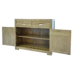 Buffet 2 portes exotique hévéa 100cm NIAGARA