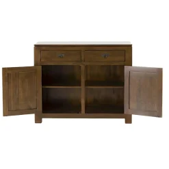 Buffet 2 portes exotique hévéa 110cm HELENA