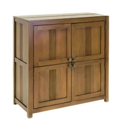 Buffet 4 portes hévéa massif exotique 97x100cm GALA