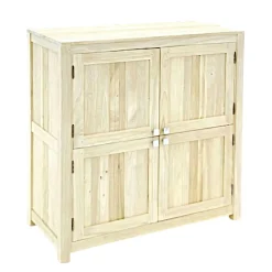 Buffet 4 portes hévéa massif exotique 97x100cm GALA