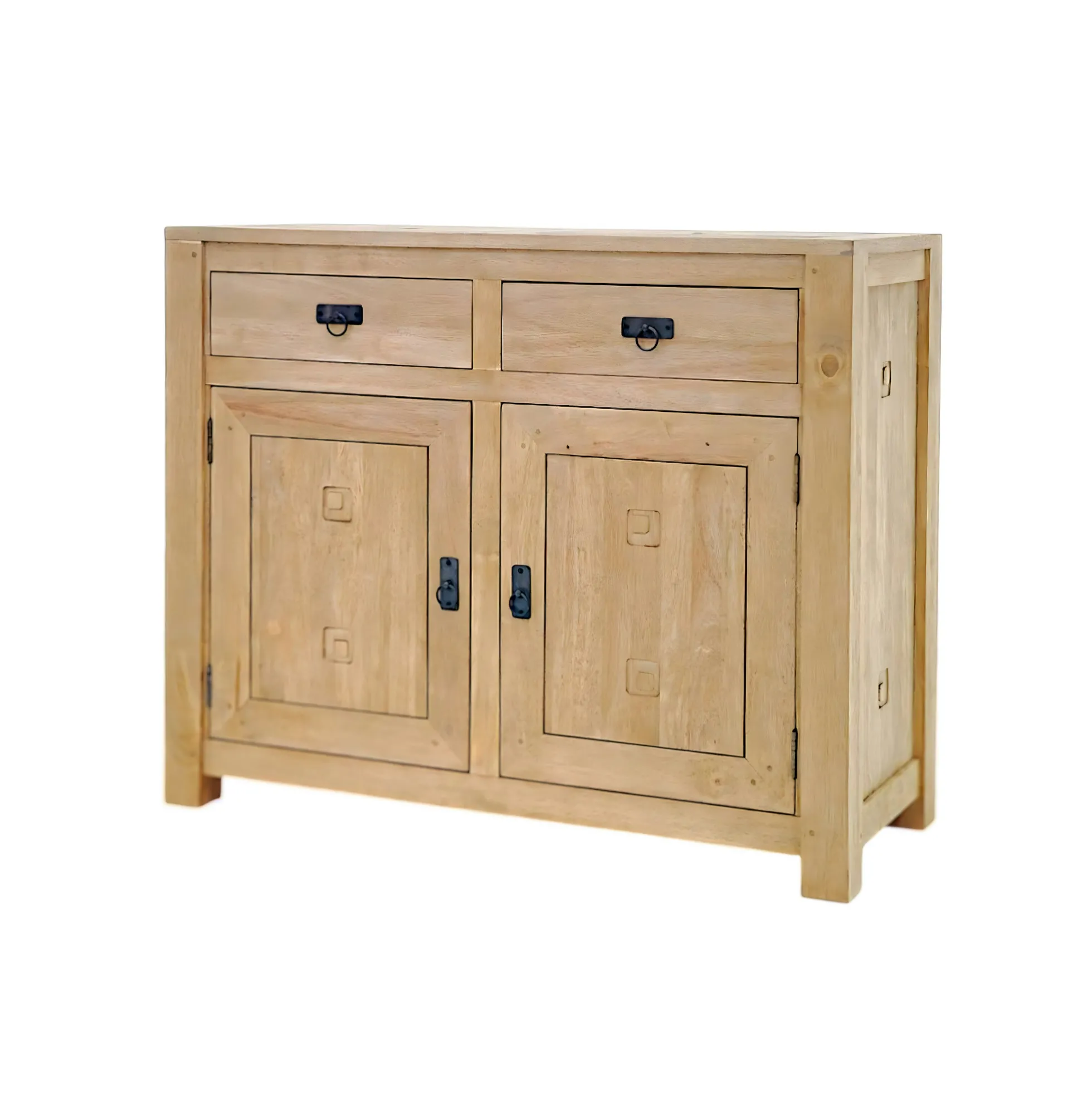 Buffet 2 portes hévéa 110x45x90cm TESSA