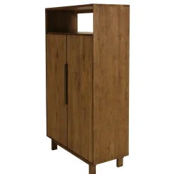 Buffet 2 portes 1 étagère ouverte 90x155cm en bois de teck recyclé SWING