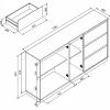 Buffet 3 portes 3 tiroirs décor bois et blanc ALVA