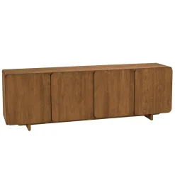 Buffet 4 portes 200x65cm en bois de teck recyclé SWING