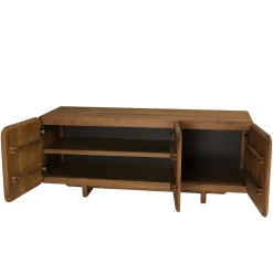 Buffet 3 portes 120x40cm en bois de teck recyclé SWING