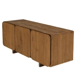 Buffet 3 portes 120x40cm en bois de teck recyclé SWING