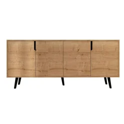 Buffet salle à manger effet bois 4 poignées intégrées MARFA