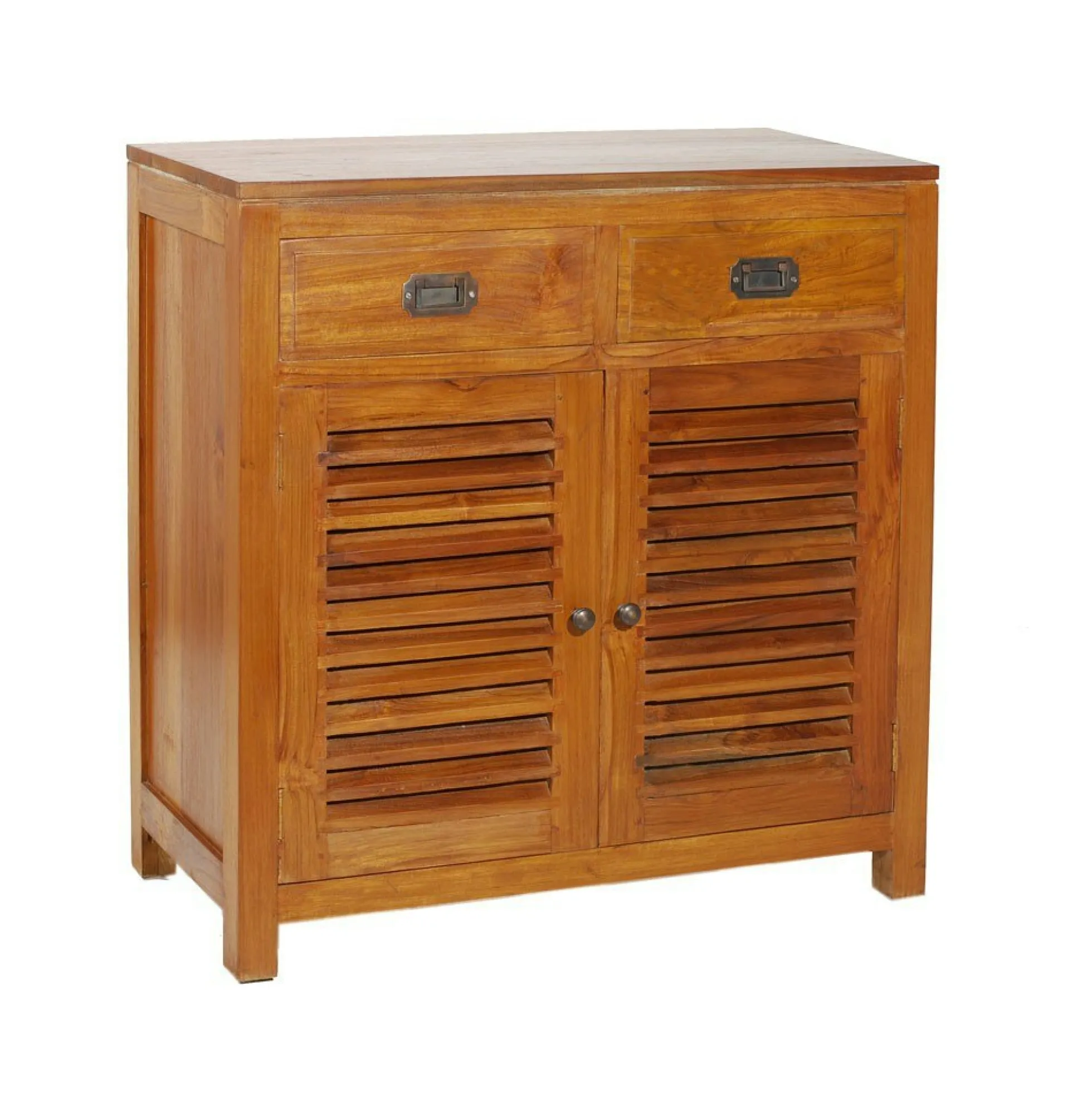 Buffet salon exotique bois de teck petit modèle BISHO