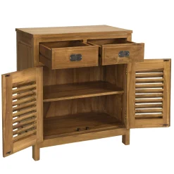 Buffet salon exotique bois de teck petit modèle BISHO
