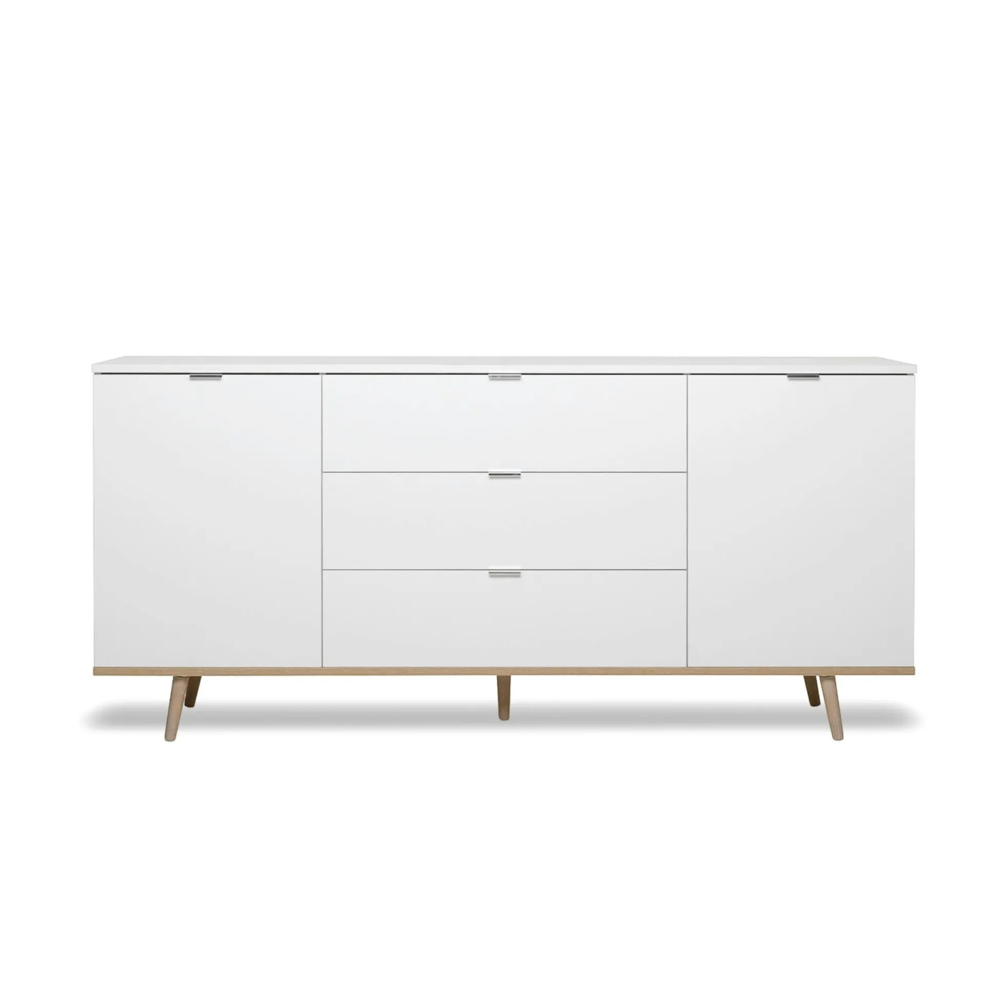 Buffet scandinave blanc 2 portes 3 tiroirs ALVA