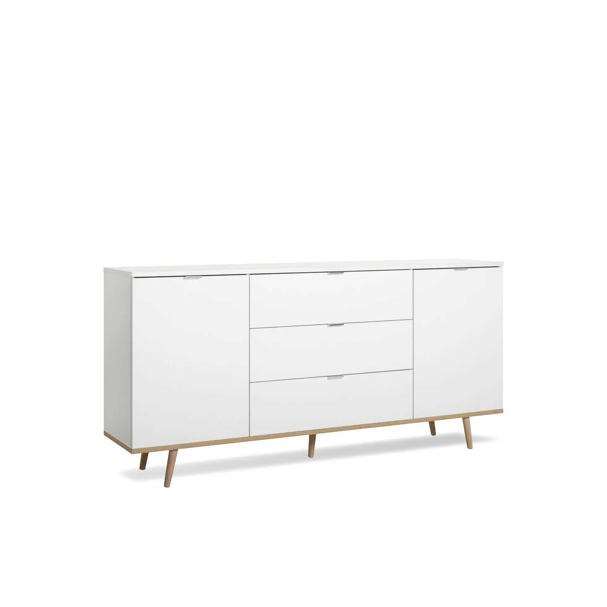 Buffet scandinave blanc 2 portes 3 tiroirs ALVA