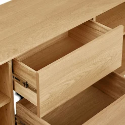 Buffet scandinave en placage chêne 2 portes 2 tiroirs TARAZ