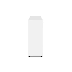 Buffet étroit blanc 2 portes 4 tiroirs ALVA