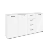 Buffet étroit blanc 3 portes 4 tiroirs ALVA