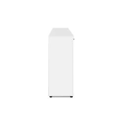Buffet étroit blanc 3 portes 4 tiroirs ALVA