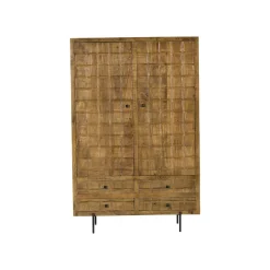 Buffet vaisselier en bois 2 portes décor damier UDA