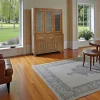 Buffet vaisselier vitré bois moderne ATTAN 150cm