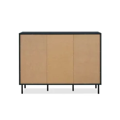 Buffet vitrine bleu sombre 2 portes 3 tiroirs RAVEN