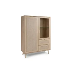 Buffet vitrine bohème 2 portes 2 tiroirs SONA
