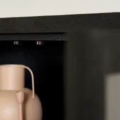 Buffet vitrine bois noir 115 cm MILORA