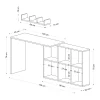 Bureau avec rangement cubes et étagère - effet chêne MARFA
