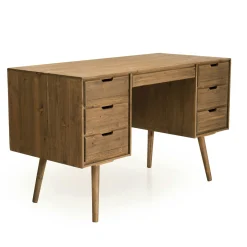 Bureau avec rangement en bois de sapin LIMA