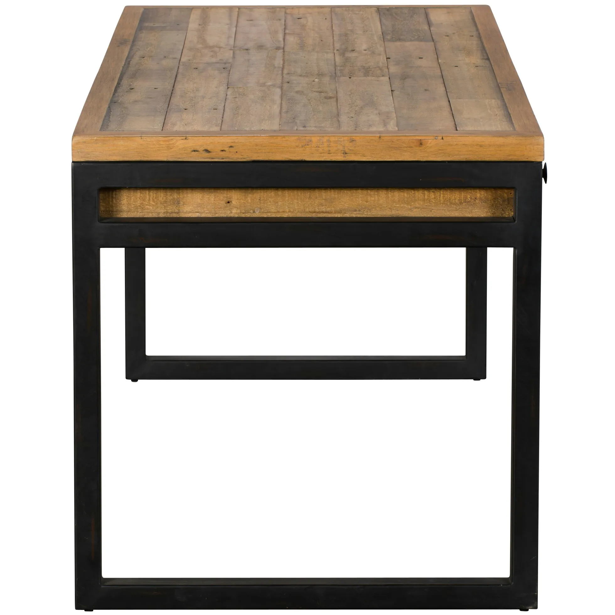 Bureau bois recyclé métal 2 tiroirs BRISBANE
