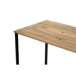 Bureau double avec rangement central - plateau effet pin MARFA
