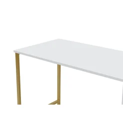 Bureau double blanc avec rangement central intégré MARFA
